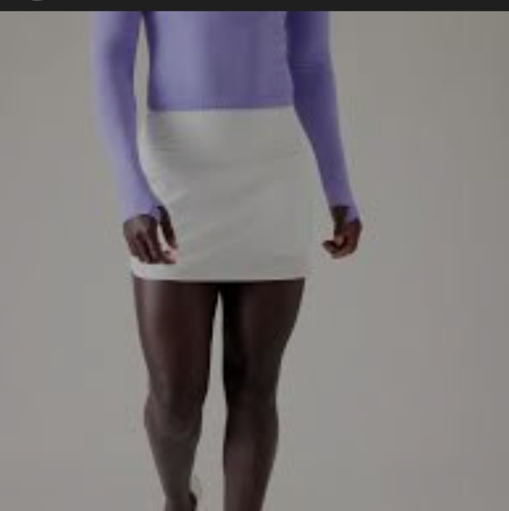 Athleta Run with It White Athletic Skirt